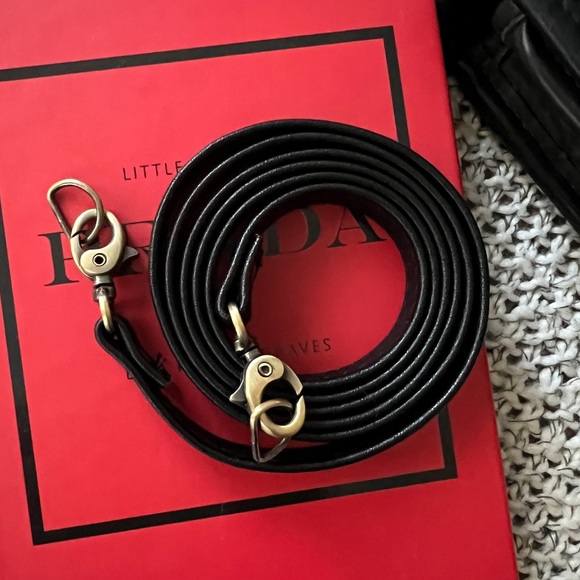 Jet Black Handbag Strap w/ Bronze Hardware - Picture 3 of 7